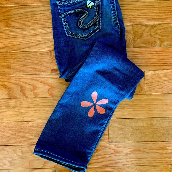 Hand painted Silver Jeans - Picture 4 of 5
